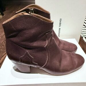 Isabel Marant Brown Dicker Ankle Boots